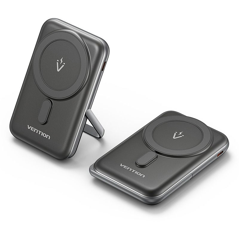 Vention 10000mAh Magnetic Wireless Power Bank (USB-C + Wireless) 20W Black (FHNB0)