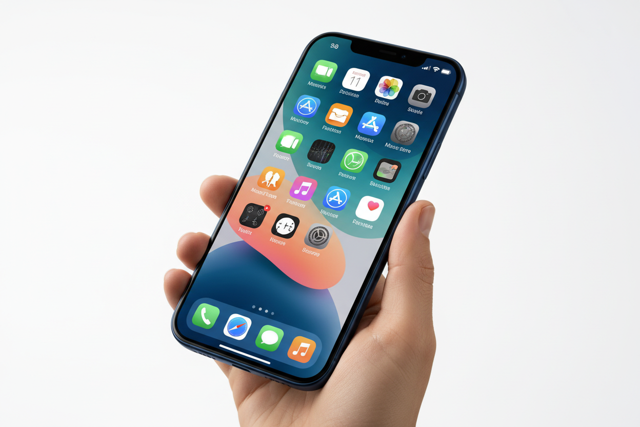 iPhone 16 Blue Display