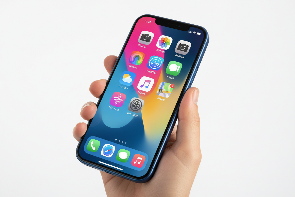 iPhone 17 Blue Display