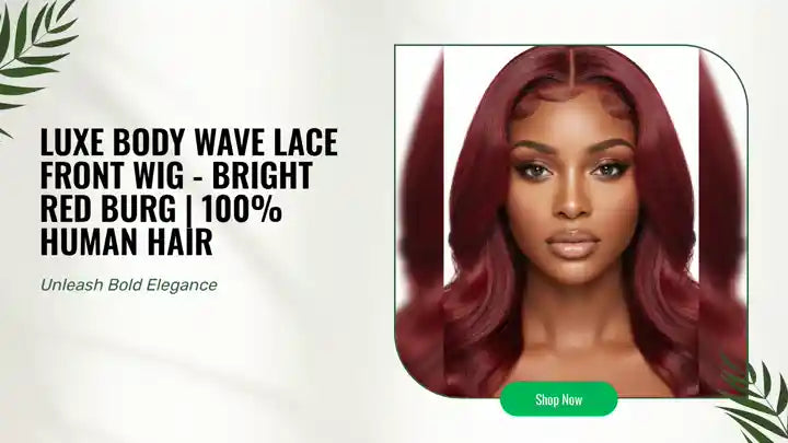 Luxe Body Wave Lace Front Wig - Bright Red Burg | 100% Human Hair by@Outfy